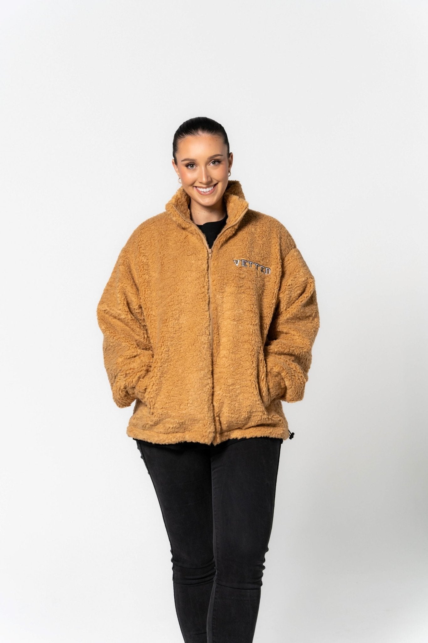 VETTED Unisex Premium TB Oversized Jacket 'Fozzie Brown'
