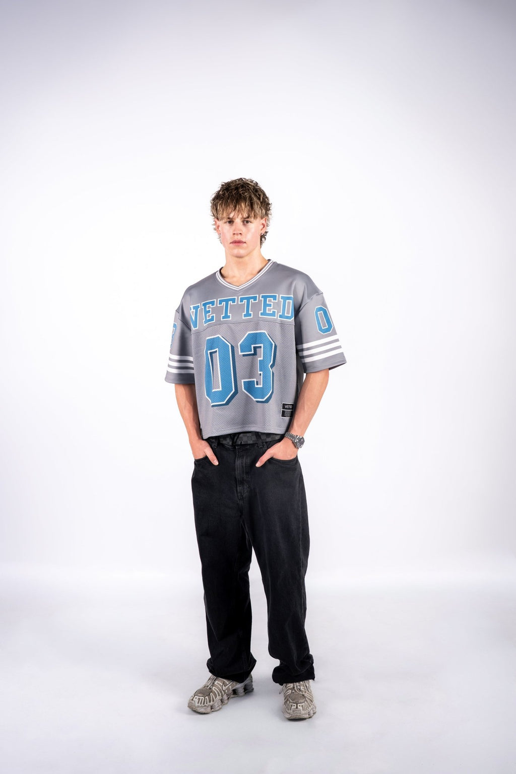 VETTED GRIDIRON JERSEY GREY SMOKE