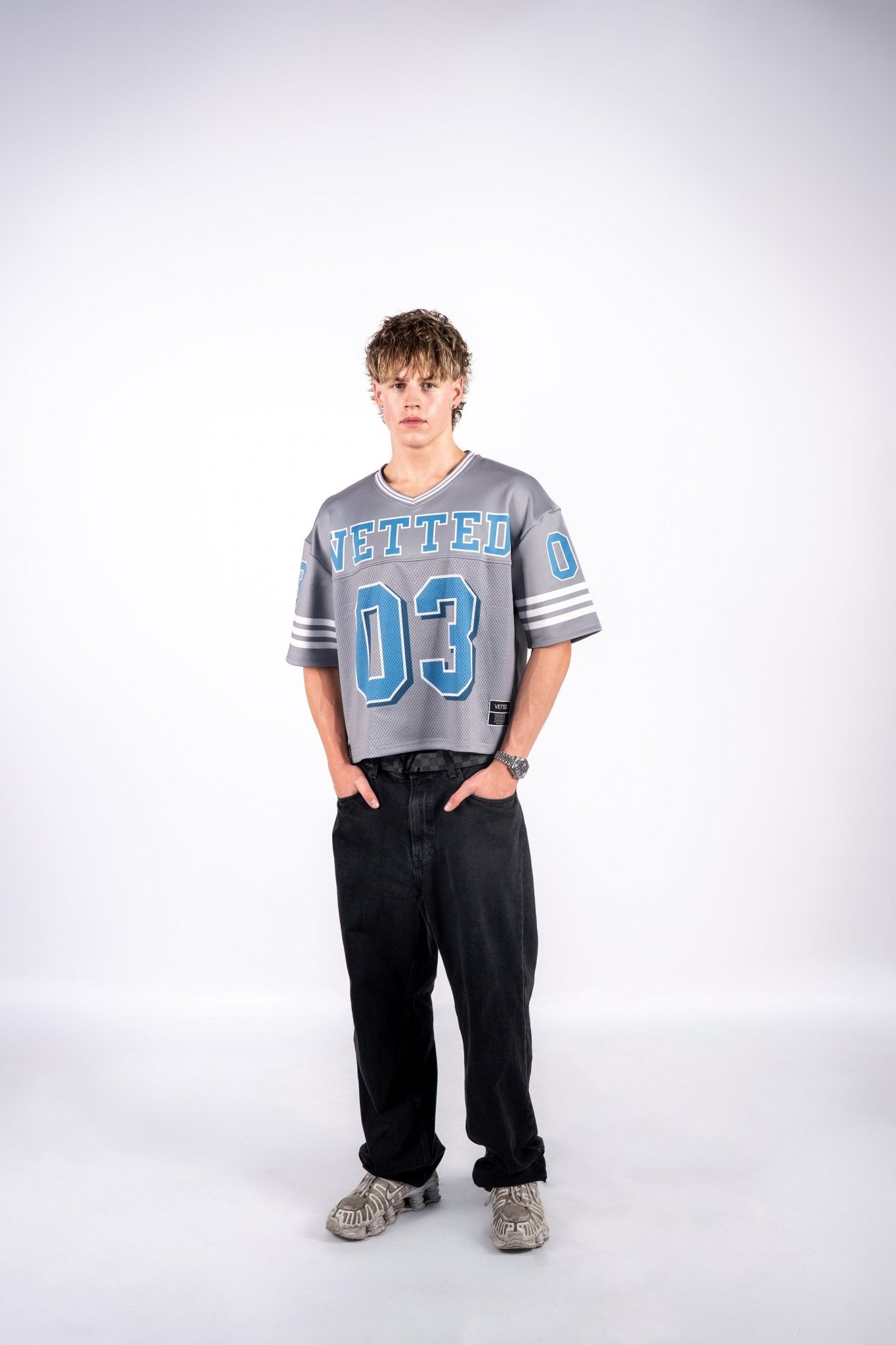 VETTED GRIDIRON JERSEY GREY SMOKE