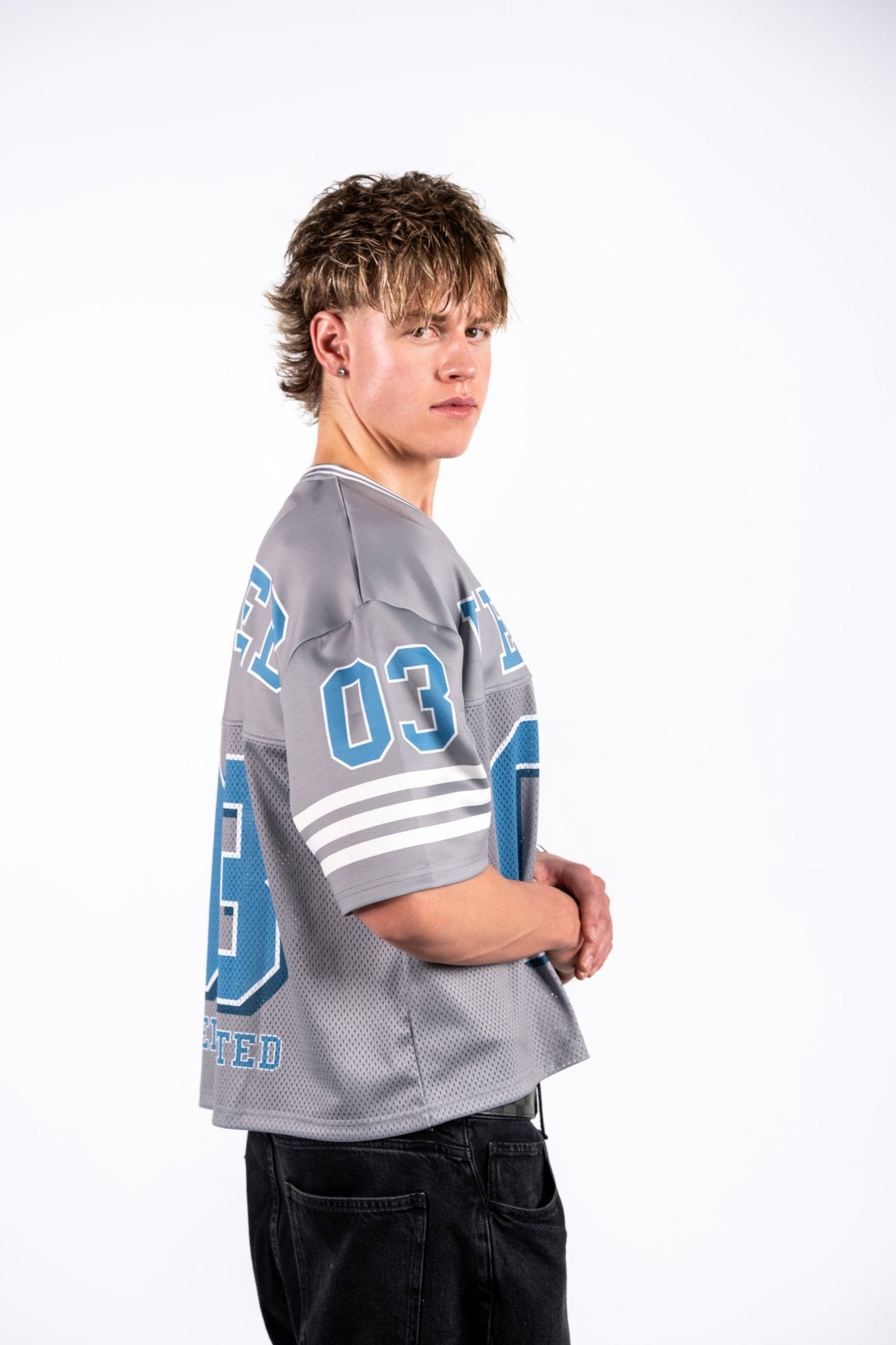 VETTED GRIDIRON JERSEY GREY SMOKE