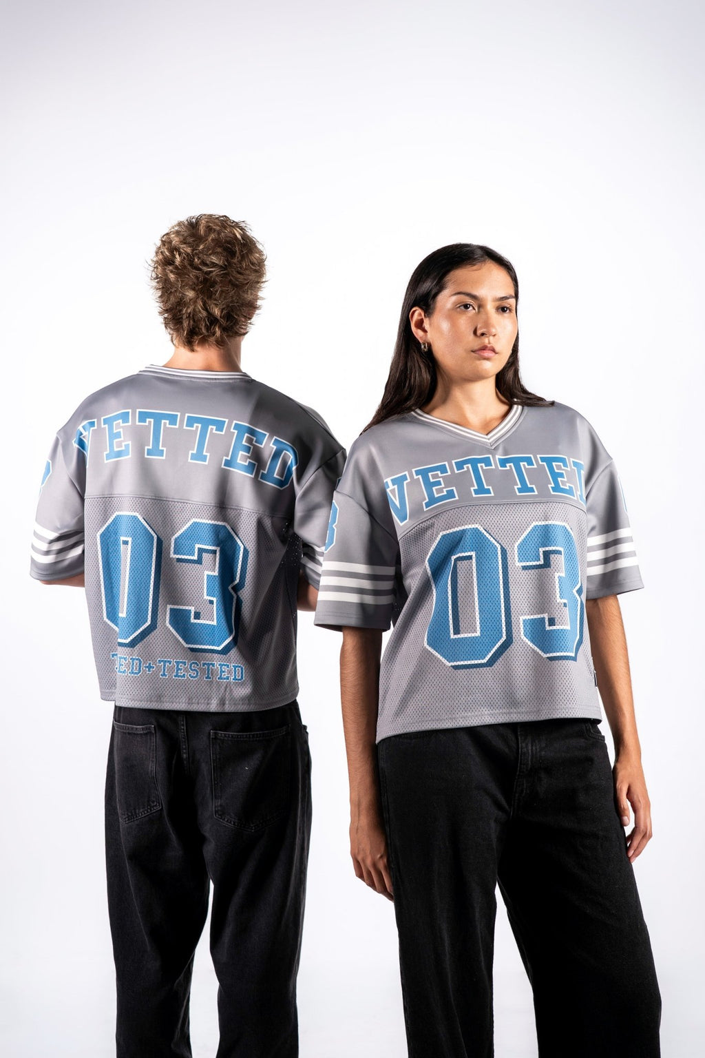 VETTED GRIDIRON JERSEY GREY SMOKE