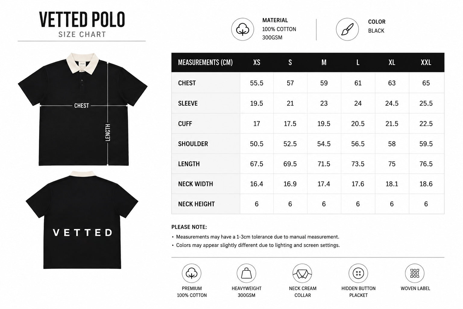 VETTED TRUISM NOIR POLO