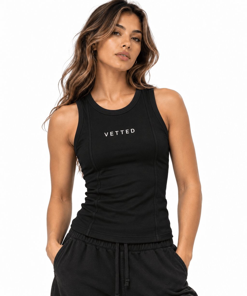 VETTED Core Tank in Blaq Iron