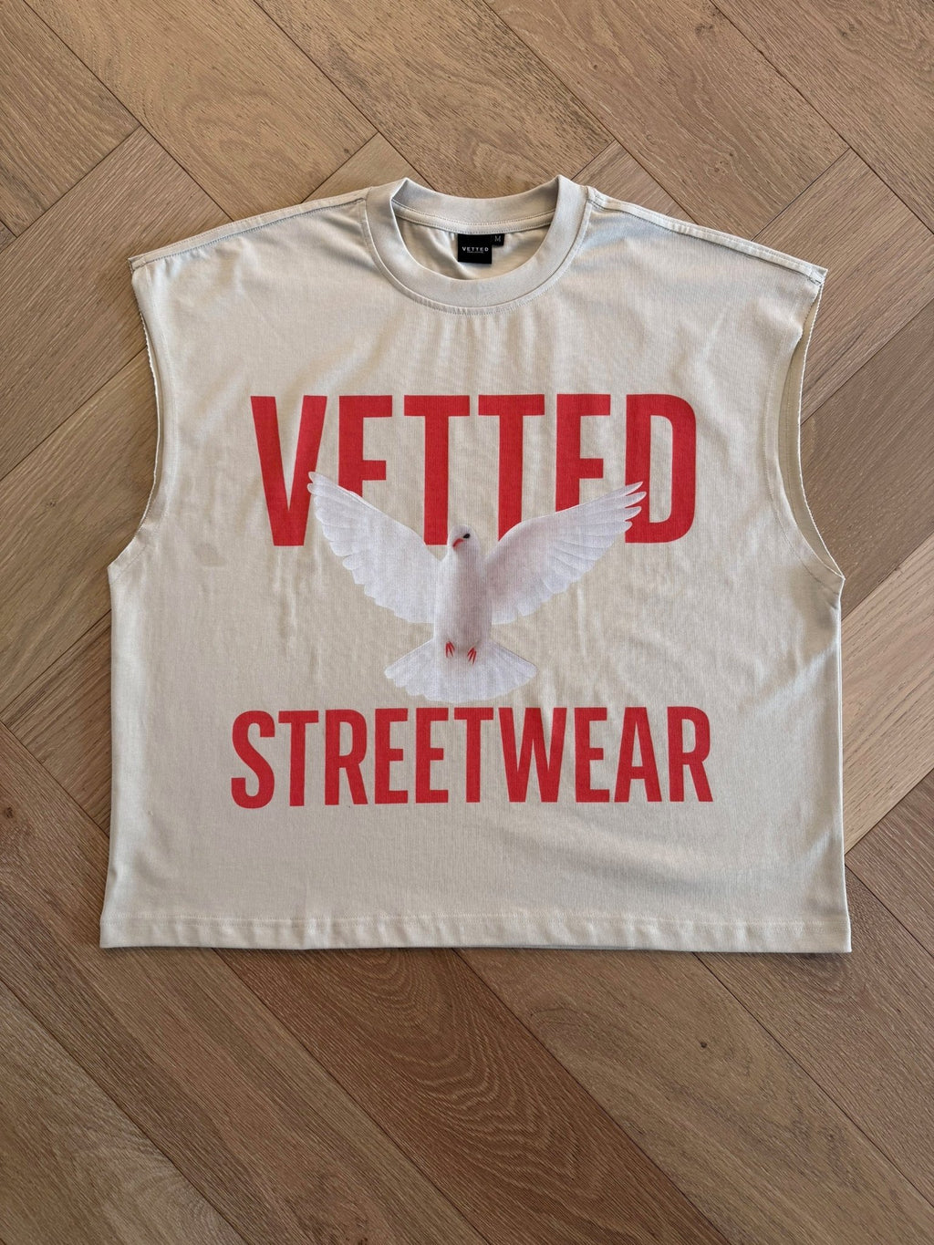 VETTED SLEEVELESS DOVE TEE - FADED SAIL