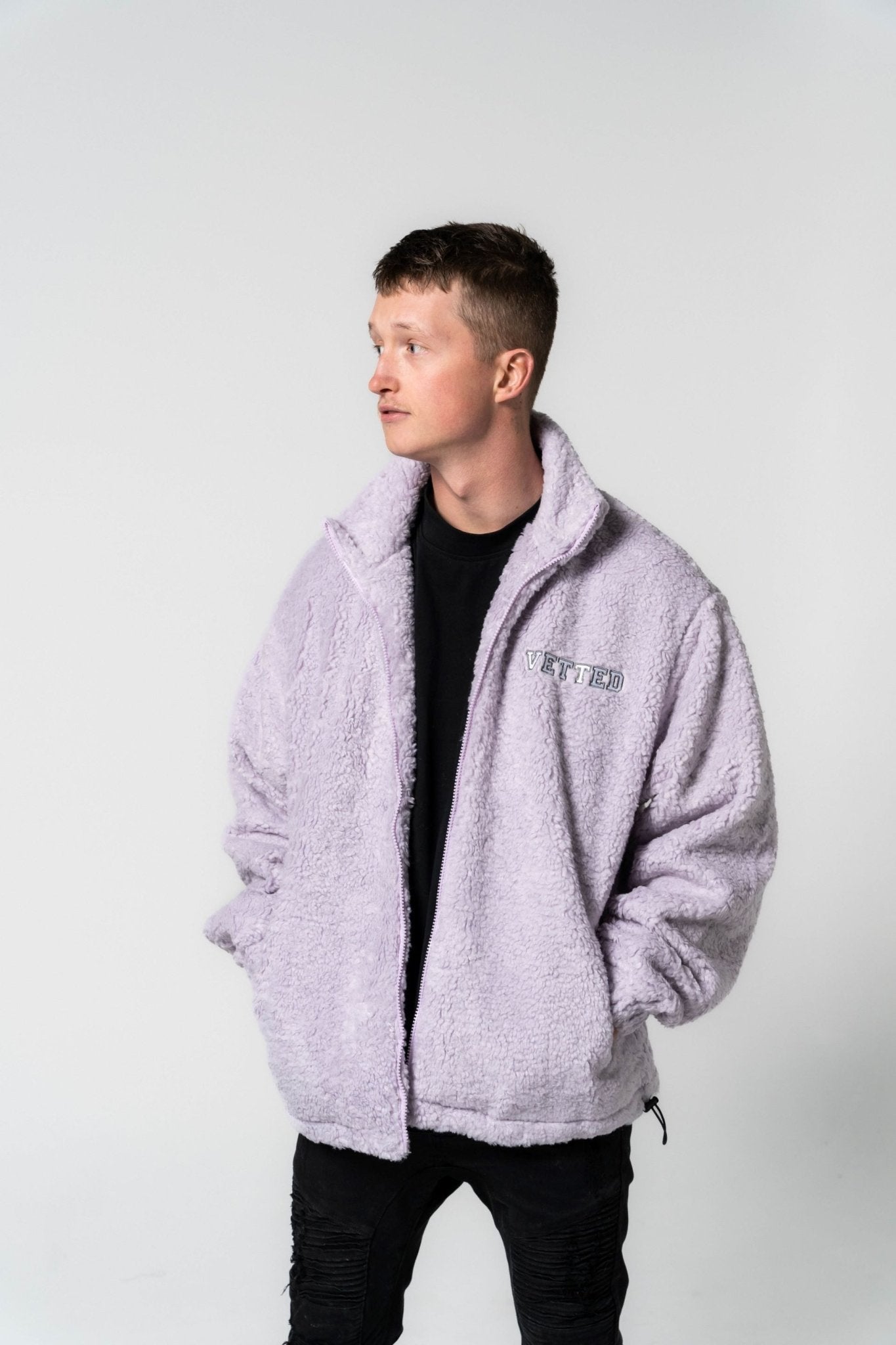 VETTED Unisex Premium TB Oversized Jacket 'Thistle Purple'