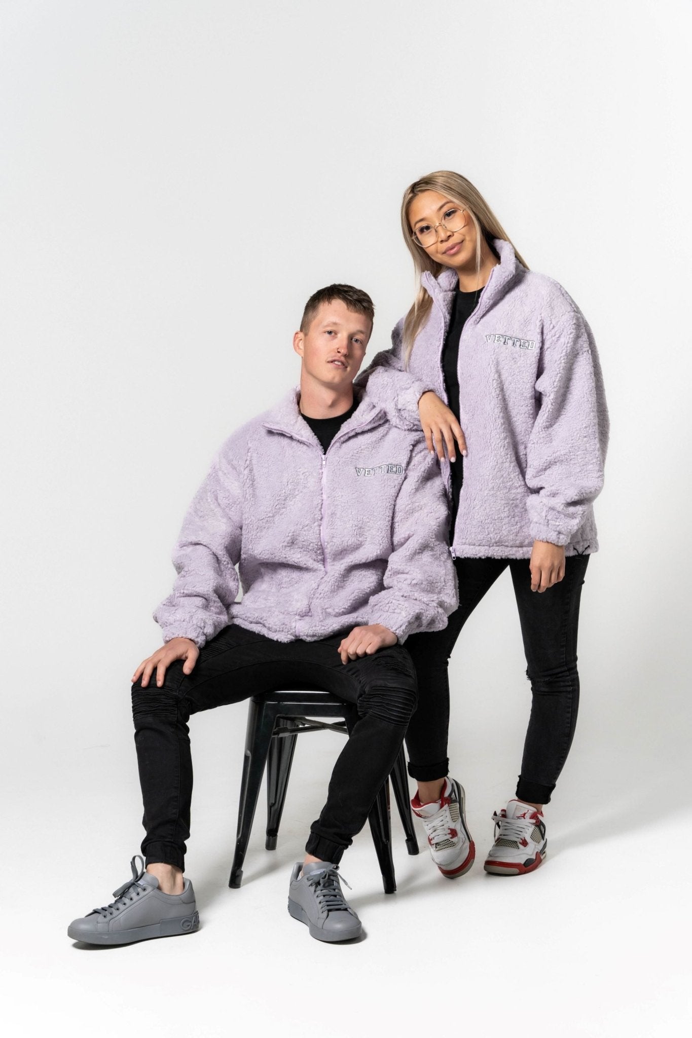 VETTED Unisex Premium TB Oversized Jacket 'Thistle Purple'