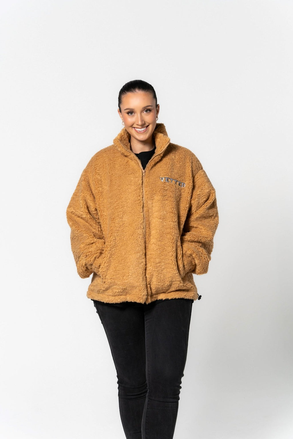 VETTED Unisex Premium TB Oversized Jacket 'Fozzie Brown'