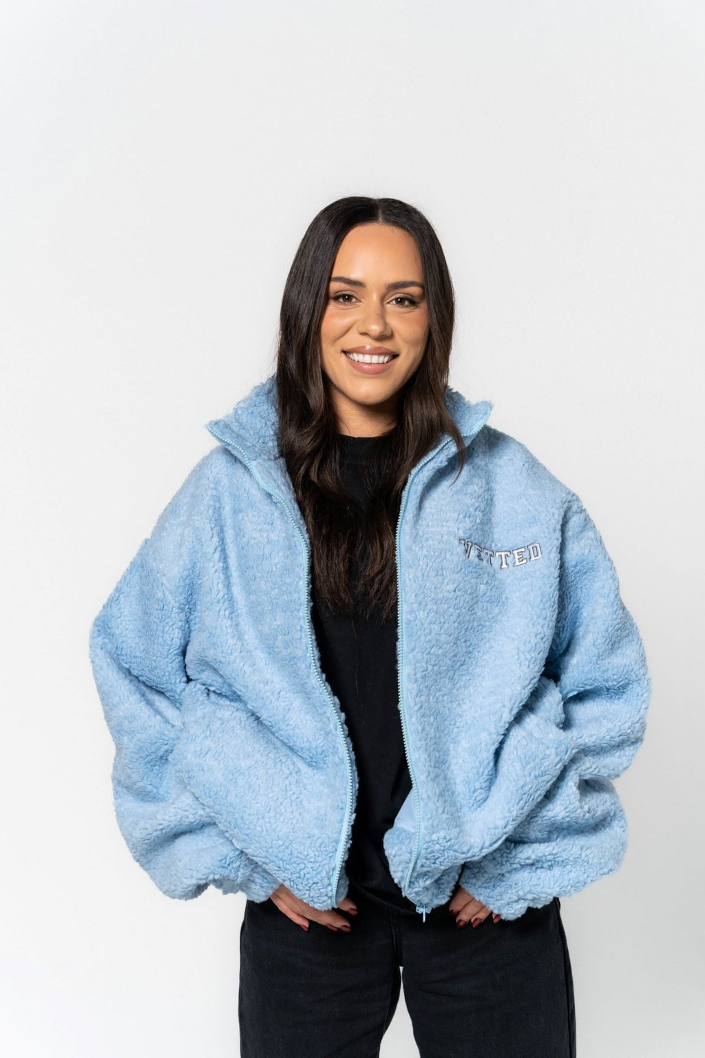 VETTED Unisex Premium TB Oversized Jacket 'Carolina Blue'