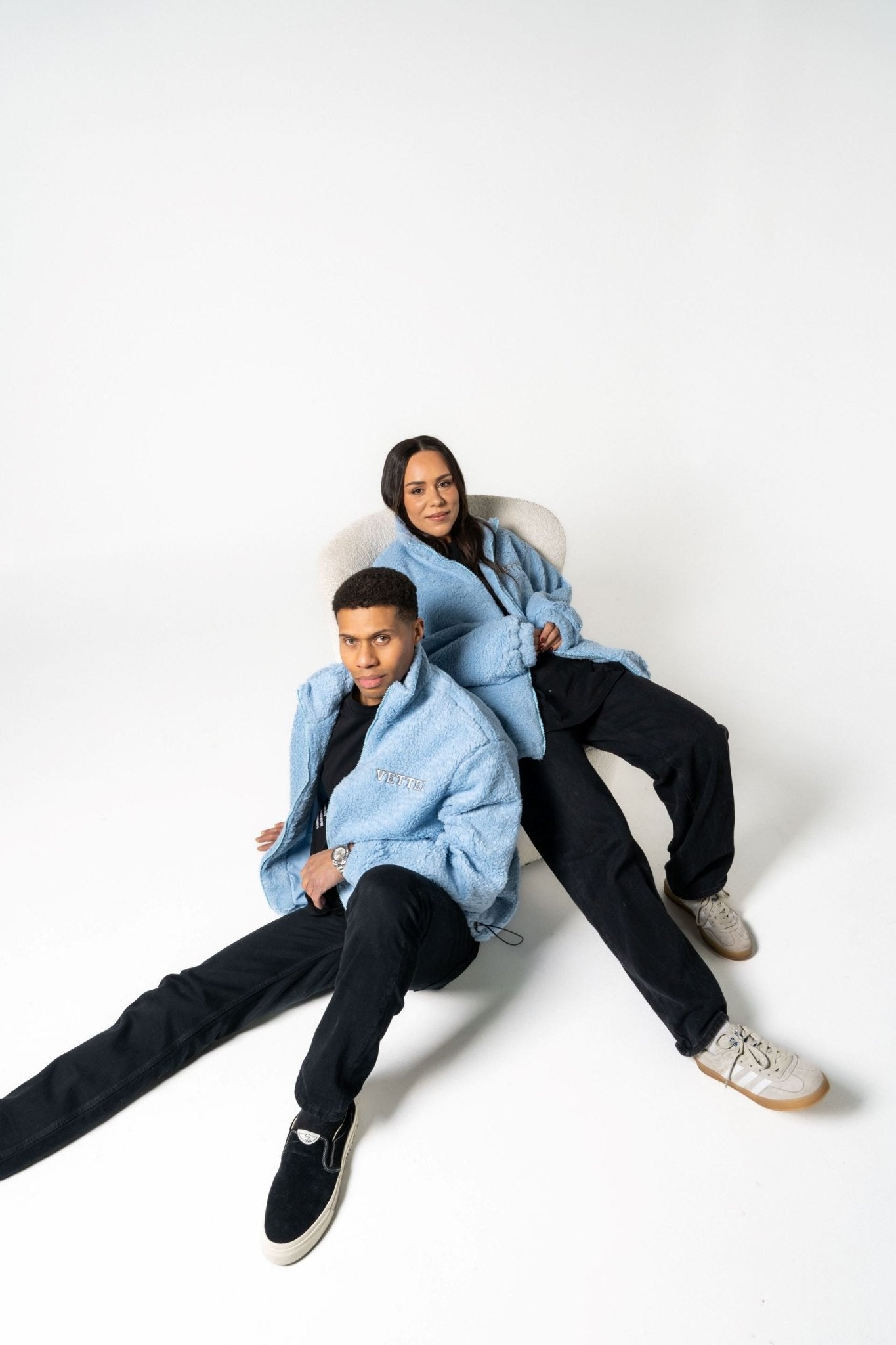 VETTED Unisex Premium TB Oversized Jacket 'Carolina Blue'