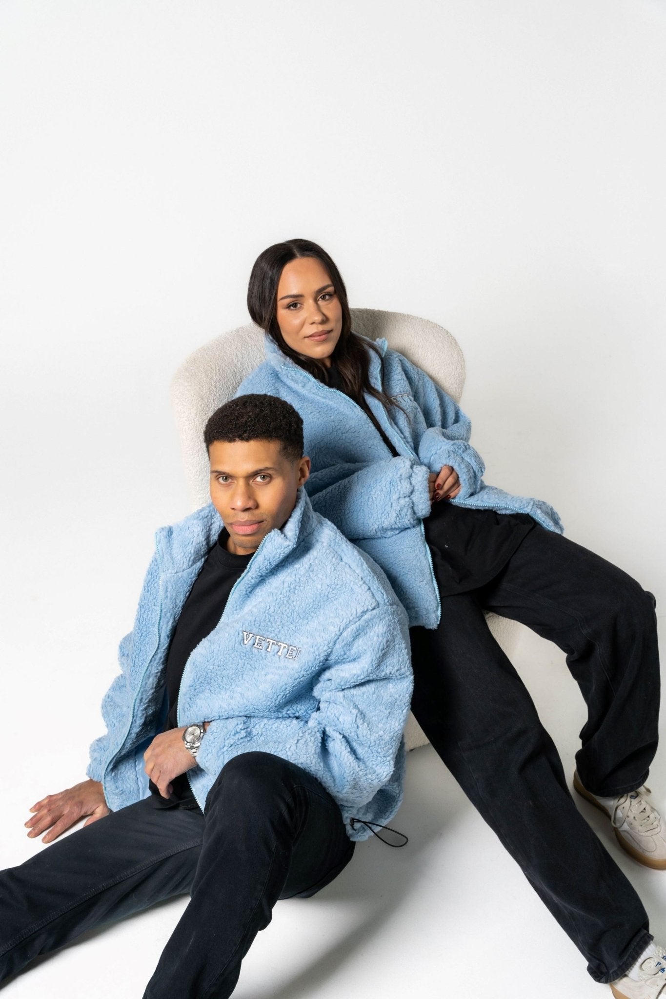 VETTED Unisex Premium TB Oversized Jacket 'Carolina Blue'