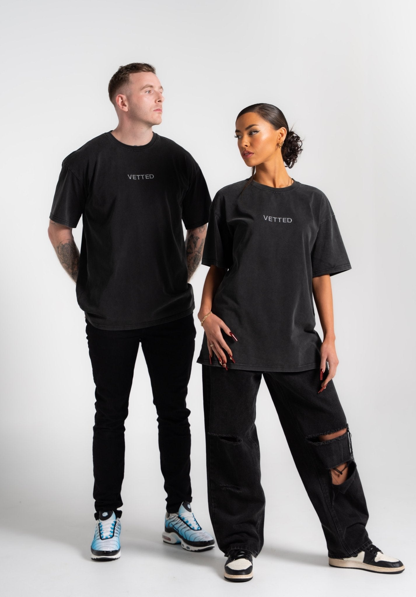 VETTED EMBROIDERED VINTAGE WASHED TEE - ECLIPSE